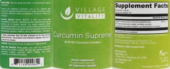 Village Vitality Curcumin Supreme - supplement
