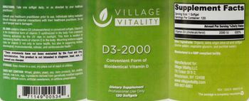 Village Vitality D3-2000 - supplement