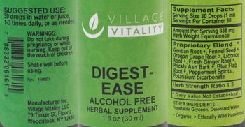 Village Vitality Digest-Ease Alcohol Free - herbal supplement