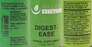 Village Vitality Digest-Ease - herbal supplement