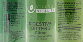 Village Vitality Digestive Bitters Citrus - herbal supplement