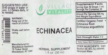 Village Vitality Echinacea - herbal supplement