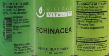 Village Vitality Echinacea - herbal supplement