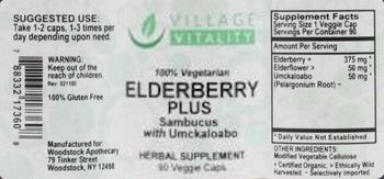 Village Vitality Elderberry Plus - herbal supplement