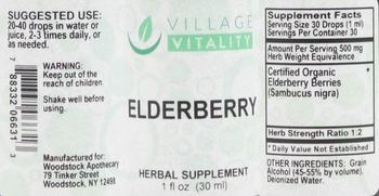 Village Vitality Elderberry - herbal supplement