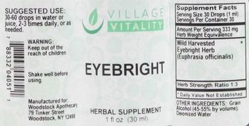 Village Vitality Eyebright - herbal supplement