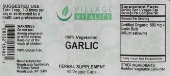 Village Vitality Garlic - herbal supplement