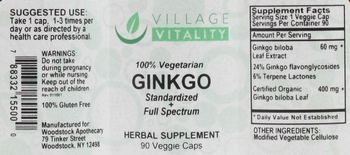 Village Vitality Ginkgo - herbal supplement