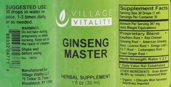 Village Vitality Ginseng Master - herbal supplement