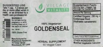 Village Vitality Goldenseal - herbal supplement
