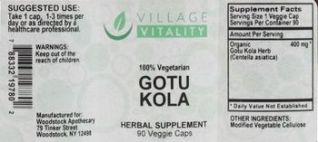 Village Vitality Gotu Kola - herbal supplement