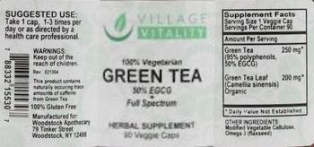 Village Vitality Green Tea - herbal supplement