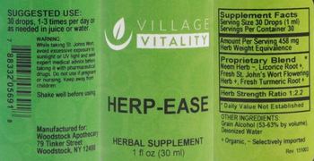 Village Vitality Herp-Ease - herbal supplement