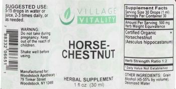 Village Vitality Horse-Chestnut - herbal supplement