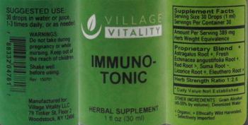 Village Vitality Immuno-Tonic - herbal supplement