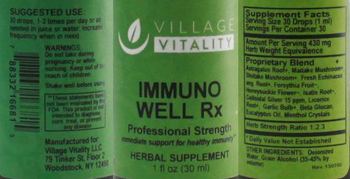 Village Vitality Immuno Well Rx - herbal supplement