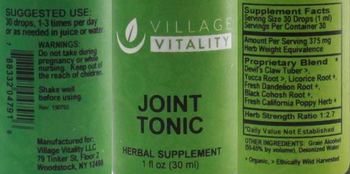 Village Vitality Joint Tonic - herbal supplement