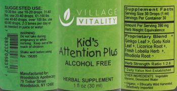 Village Vitality Kid's Attention Plus - herbal supplement