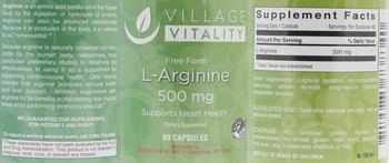 Village Vitality L-Arginine 500 mg - supplement
