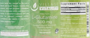 Village Vitality L-Glutamine 500 mg - supplement