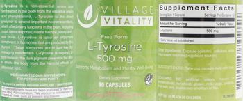 Village Vitality L-Tryosine 500 mg - supplement