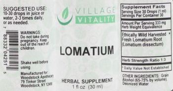 Village Vitality Lomatium - herbal supplement