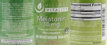 Village Vitality Melatonin 10 mg - supplement
