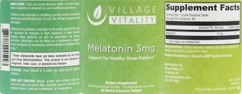 Village Vitality Melatonin 3 mg - supplement