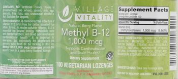 Village Vitality Methyl B-12 1,000 mcg Natural Berry Flavor - supplement