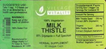 Village Vitality Milk Thistle - herbal supplement