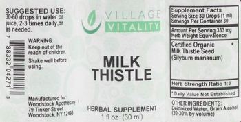 Village Vitality Milk Thistle - herbal supplement