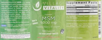 Village Vitality MSM 1,000 mg - supplement