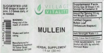 Village Vitality Mullein - herbal supplement