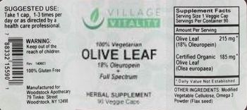 Village Vitality Olive Leaf - herbal supplement