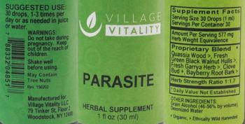 Village Vitality Parasite - herbal supplement