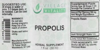 Village Vitality Propolis - herbal supplement