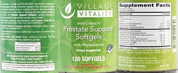 Village Vitality Prostate Support Softgels - supplement