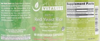 Village Vitality Red Yeast Rice - supplement