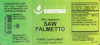 Village Vitality Saw Palmetto - herbal supplement