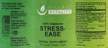 Village Vitality Stress-Ease - herbal supplement