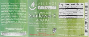 Village Vitality Sunflower E 400 IU - supplement