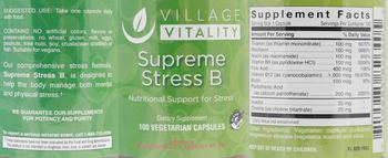 Village Vitality Supreme Stress B - supplement