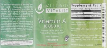 Village Vitality Vitamin A 10,000 IU - supplement