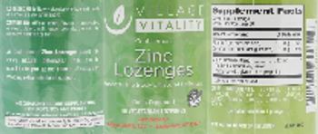 Village Vitality Zinc Lozenges Cool Lemon - supplement