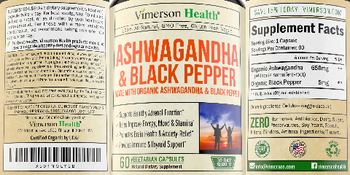 Vimerson Health Ashwagandha & Black Pepper - natural supplement