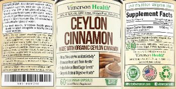 Vimerson Health Ceylon Cinnamon - natural supplement