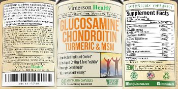 Vimerson Health Glucosamine Chondroitin Turmeric & MSM - natural supplement