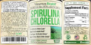 Vimerson Health Spirulina Chlorella - natural supplement