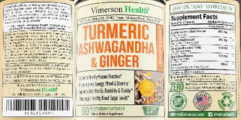 Vimerson Health Turmeric Ashwagandha & Ginger - natural supplement