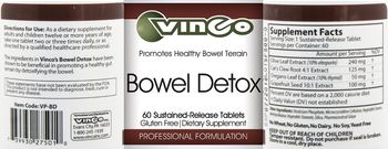Vinco Bowel Detox - supplement